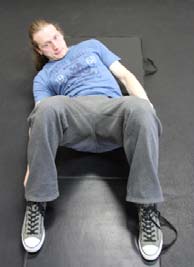 Ab heel touches, position 2 of 2