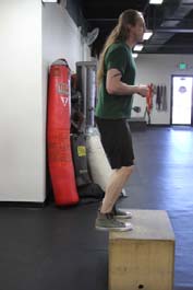 Box jumps, position 2 of 2