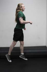 Lunge jumps, position 2 of 3