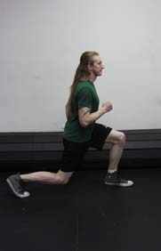 Lunge jumps, position 3 of 3