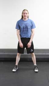 Overhead squat series, position 1 of 5