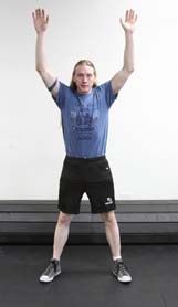 Overhead squat series, position 5 of 5