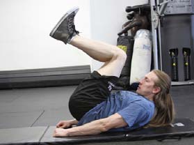 Reverse crunches, position 2 of 2
