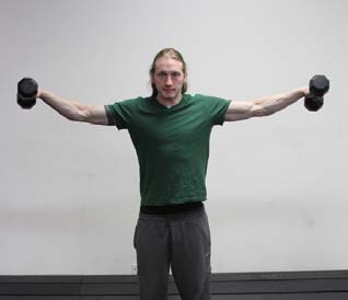 Shoulder raises, position 1 of 2