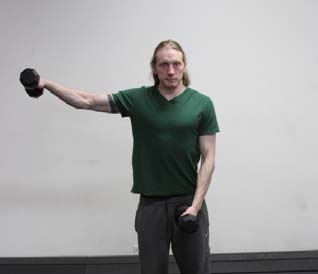 Shoulder raises, position 2 of 2
