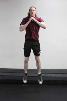 Squat jumps, position 2 of 2